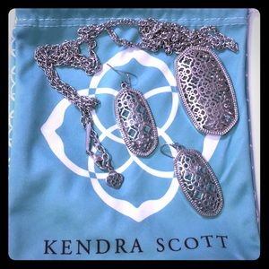 Kendra Scott Rae Long Filigree Pendant Necklace